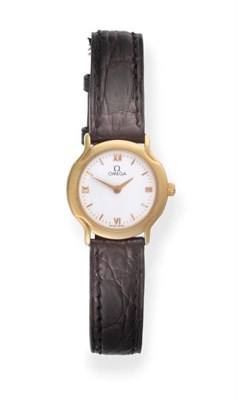 Lot 2241 - A Lady's 18ct Gold Wristwatch, signed Omega, model: De Ville, circa 2005, quartz movement,...