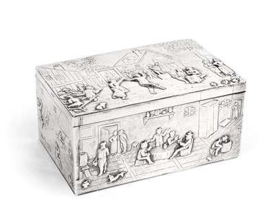 Lot 2286 - A German Silver Table Box, Gebruder Galser, Hanau, and with English import marks for Elly Isaac...