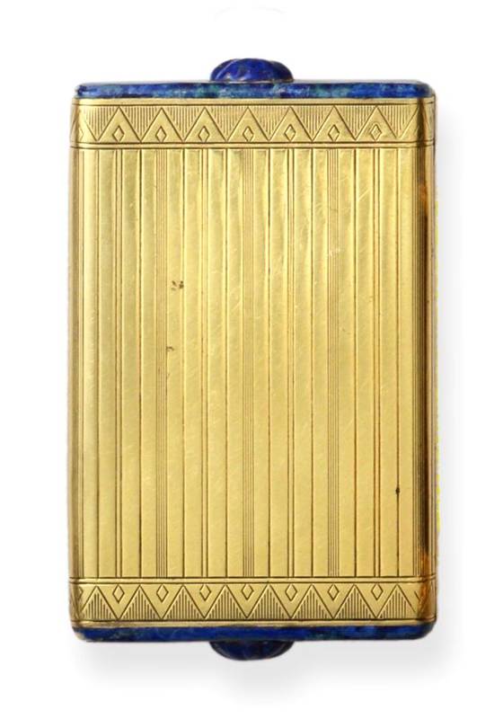 Lot 2367 - A Continental 18ct Gold and Enamel Compact, English import marks for Richard Lang, London 1928,...