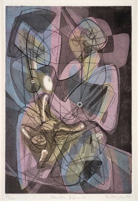 Lot 29 - Stanley William Hayter CBE (1901-1988) ''Famille Japonaise'' Signed and dated (19)55, inscribed and