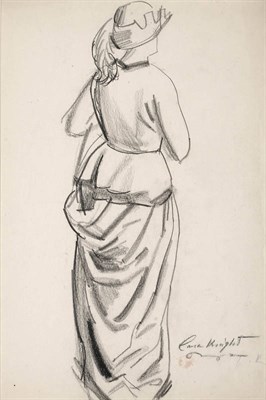 Lot 91 - Dame Laura Knight RA, RWS, RE, RWA, PSWA, DBE (1877-1970) Study for Henry VI Signed, charcoal,...