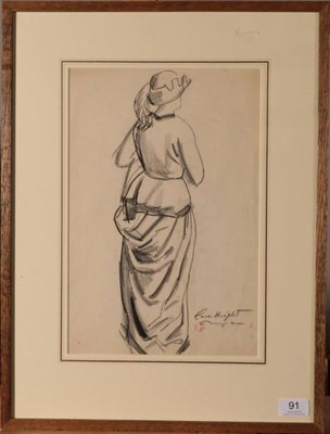 Lot 91 - Dame Laura Knight RA, RWS, RE, RWA, PSWA, DBE (1877-1970) Study for Henry VI Signed, charcoal,...