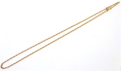 Lot 18 - A belcher chain necklace, length 64cm, with extender chain, 13.6g