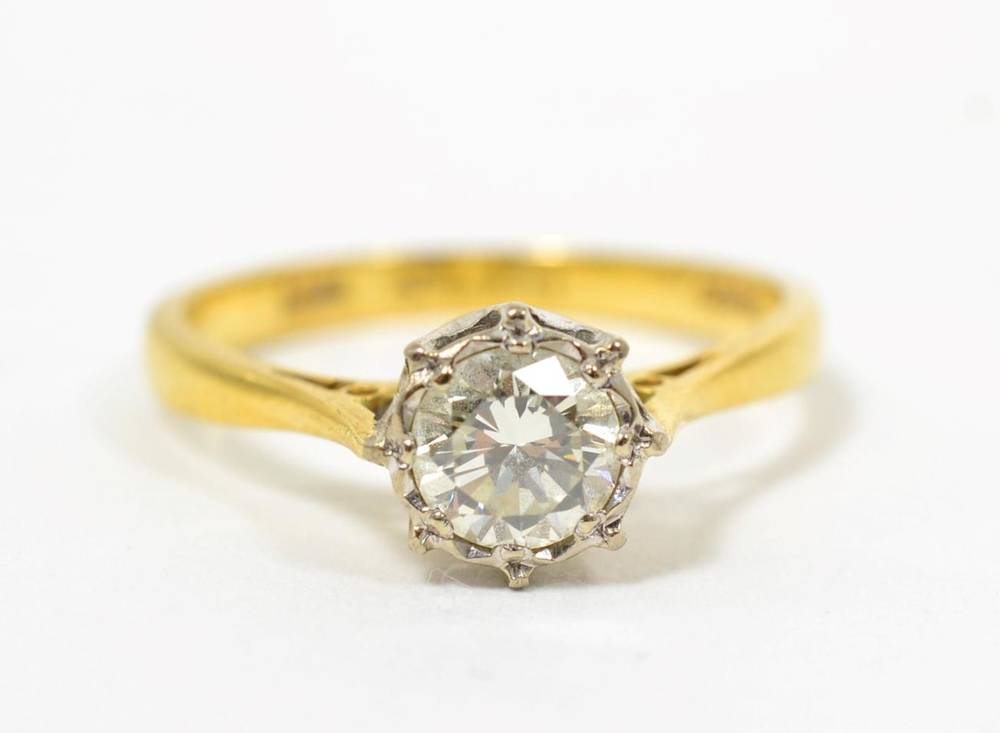 Lot 30 - A solitaire diamond ring, estimated diamond weight 0.50 carat approximately, finger size M, stamped