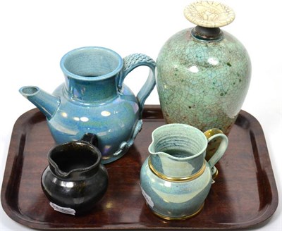 Lot 116 - Studio pottery vase and three jugs (4)
