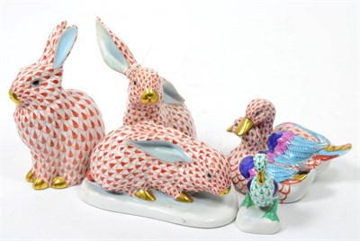 Lot 126 - Four Herend animal models