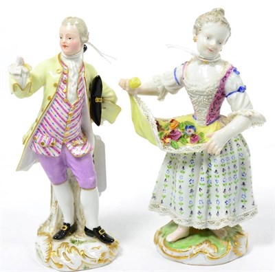 Lot 133 - Two Meissen china figures (one a.f.)