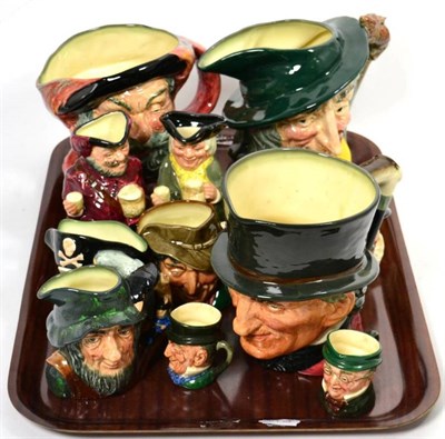 Lot 150 - A tray of assorted Doulton character jugs
