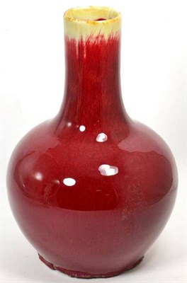 Lot 158 - A Chinese sang-de-boeuf bottle vase, 33cm height