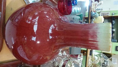 Lot 158 - A Chinese sang-de-boeuf bottle vase, 33cm height