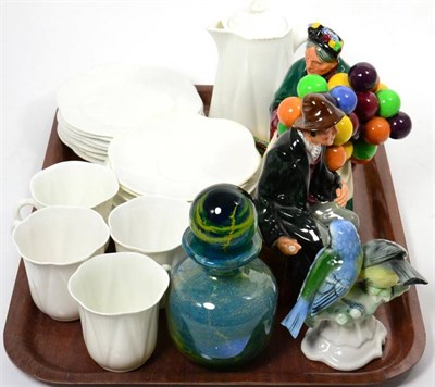 Lot 177 - Assorted 20th Century ceramics to include: two Royal Doulton balloon figures; a Shelley part...