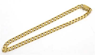 Lot 188 - A curb linked bracelet with clasp stamped 14K
