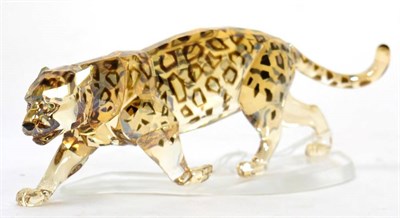 Lot 259 - Swarovski crystal Jaguar Golden Shine, No.1096796