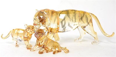 Lot 262 - Swarovski crystal SCS 2010 Annual Edition The Endangered Wildlife, tiger, No.1003148, tiger cub...