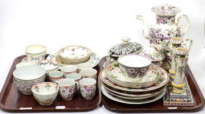 Lot 287 - A group of 18th and 19th century tea bowls, saucers, plates and tea wares (qty)