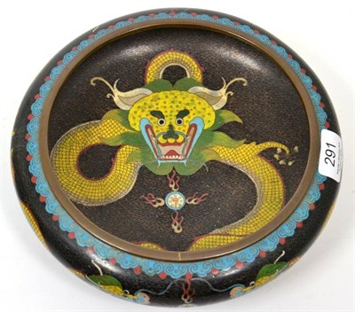 Lot 291 - A cloisonne bowl with character seal to the underside