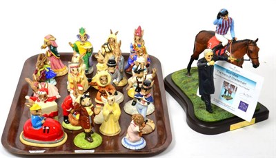 Lot 304 - A group of twenty-two Royal Doulton Bunnykins figures including ''Dodgem'' Bunnykins limited...