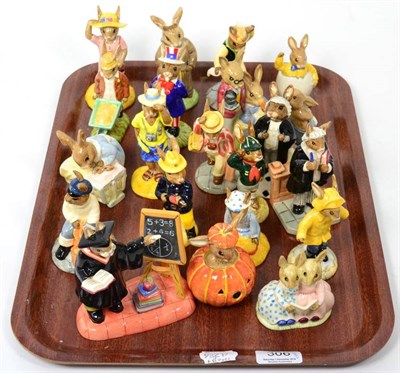 Lot 306 - A group of twenty-one Royal Doulton Bunnykins figures to include ''Teacher''; ''Halloween'';...