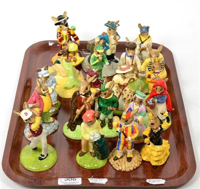 Lot 308 - A group of nineteen Royal Doulton Bunnykins figures including limited editions ''Mermaid'';...