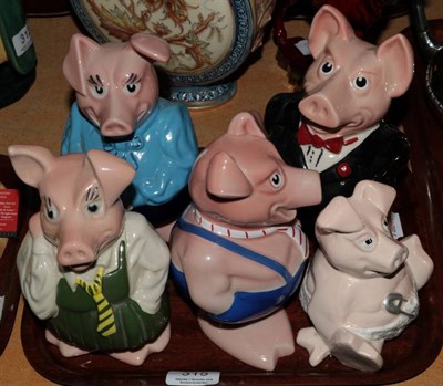 Lot 315 - A set of five Natwest piggy banks