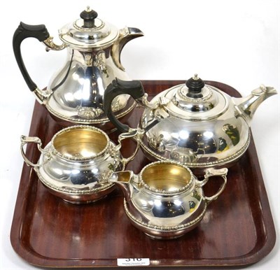 Lot 316 - An Elkington & Co four piece silver tea service