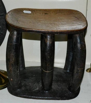 Lot 358 - An African stool (a.f.)