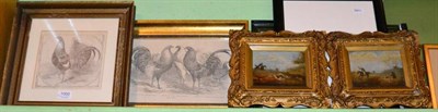 Lot 1000 - British School (18th/19th Century) Pair of hare coursing scenes, oil on canvas; together with...