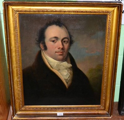 Lot 1004 - Manner of George Chinnery (18th/19th century), Portrait of Mr Rumfitt, oil on canvas