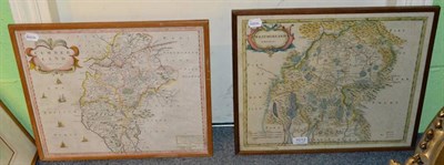 Lot 1012 - Robert Morden, two antique maps, Westmoreland and Cumberland
