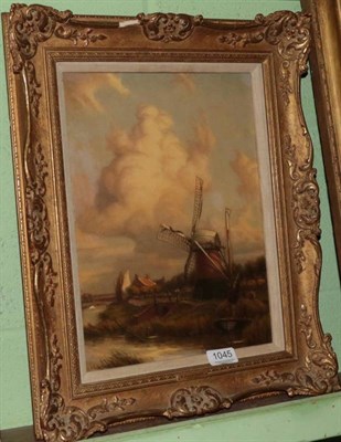 Lot 1045 - R Bagge-Scott (19th/20th century) ''Reedham Mill, Norfolk'', signed, oil on canvas