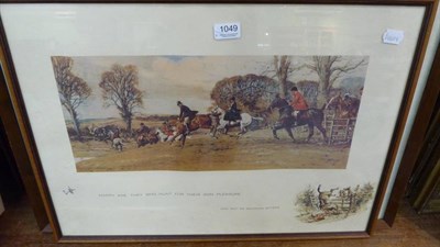 Lot 1049 - After Charles Johnson Payne, ''Happy Are They Who Hunt for their Own Pleasure'', signed print...
