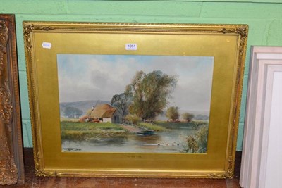 Lot 1051 - H C Fox, River Landscape, signed and dated 1911, watercolour