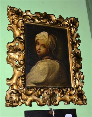 Lot 1055 - After Guido Reni, portrait of Beatrice Cenci, oil on canvas, in a gilt florentine frame