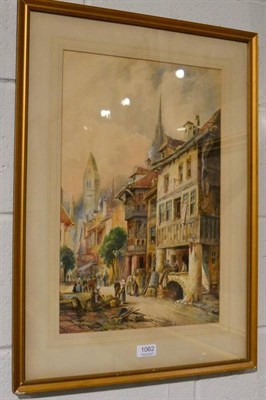 Lot 1062 - C J Keats (19th/20th century) ''Antwerp'', signed, watercolour