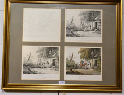 Lot 1079 - After Clenell ''Sportsmen'', demonstrating the process of making an engraving (four in one frame)