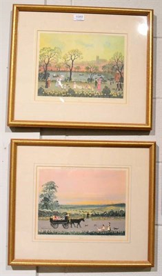Lot 1089 - After Helen Bradley ''Summer'' signed print; together with a further signed print by the same...
