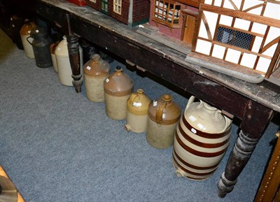 Lot 1123A - A quantity of stoneware jars; a barrel and a milk can