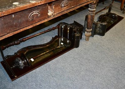 Lot 1131 - A pair of carved and mirrored wall brackets (probably formerly from a parlour cabinet)