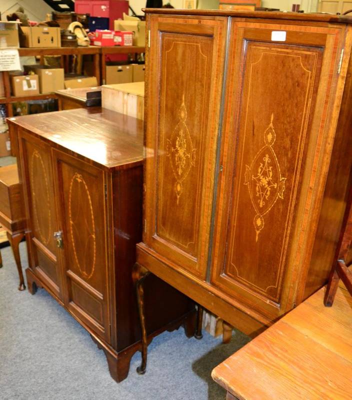 Lot 1139 - Two inlaid cabinets