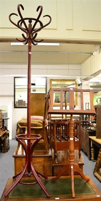 Lot 1142 - A music stand and a bentwood coat stand