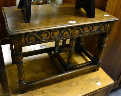 Lot 1148 - An assorted group of small furniture comprising tripod table; firescreen; side table; Lloyd...
