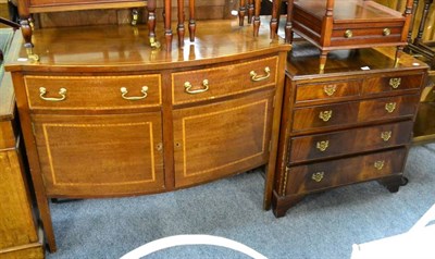 Lot 1150 - A reproduction whatnot; a Canterbury and a nest of tables (3)