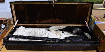 Lot 1183 - A High Sheriff's uniform including cocked hat, sword etc, in a tin case