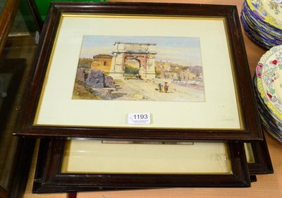 Lot 1193 - A set of five views of Rome, prints