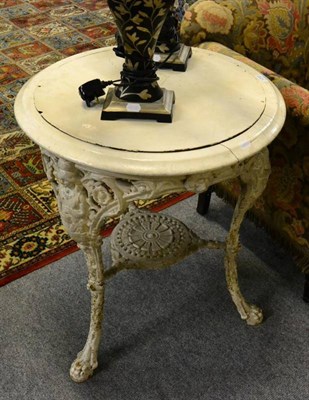 Lot 1202 - A white painted pub table