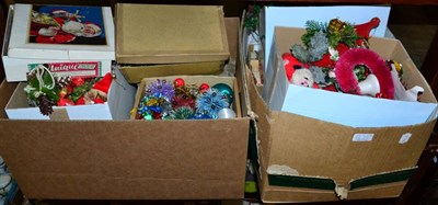 Lot 1236 - Assorted Christmas decorations (two boxes)