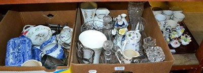 Lot 1240 - A quantity of assorted ceramics and glass to include decanters, Copeland Spode, commemorative...