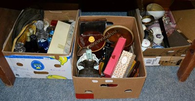 Lot 1248 - A group of assorted ceramics, glass, metalware and other items (three boxes)