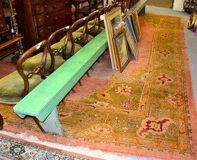 Lot 1264 - Ushak carpet, West/Central Anatolia, the coral field with central medallion framed by olive...