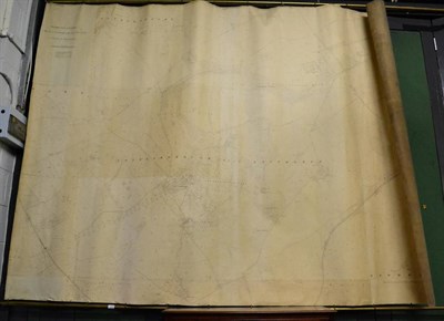 Lot 1268 - A very large scale Ordinance Survey type estate map of Londesbrough with Easthorpe, on two...